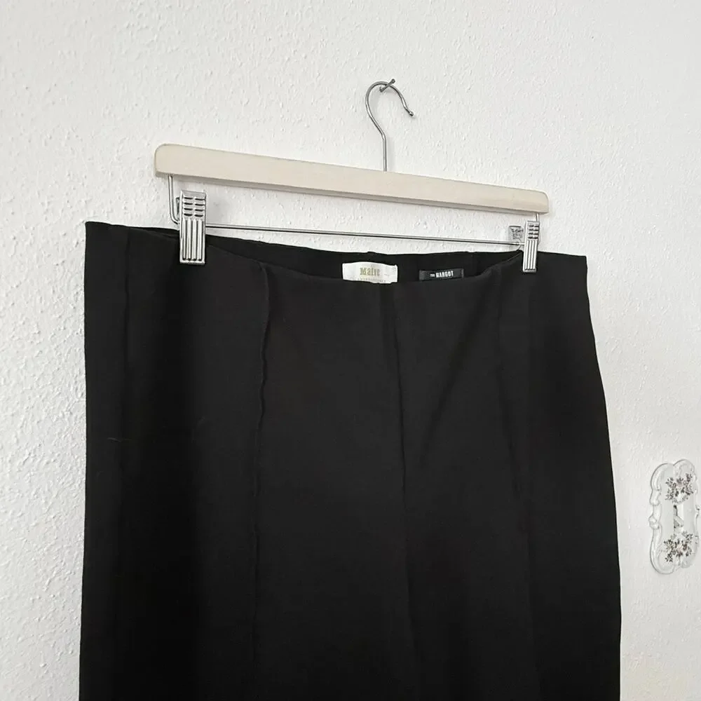 Anthropologie Maeve Margot Black Pants High Rise Tailored Trousers Size XL - Picture 6 of 6